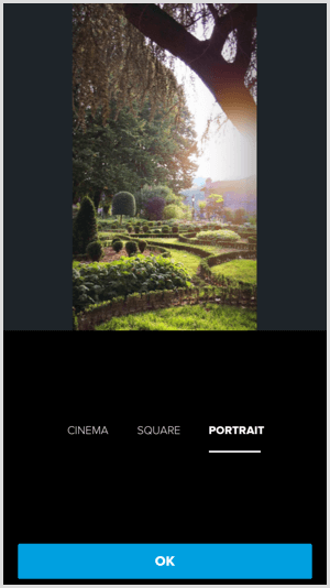 Άλλαξε το portrait orientation στο Quik.