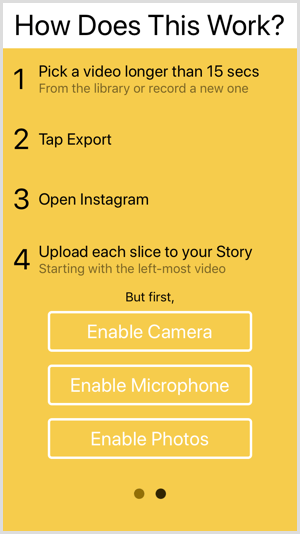 Enable camera, microphone, and photos in Storeo.