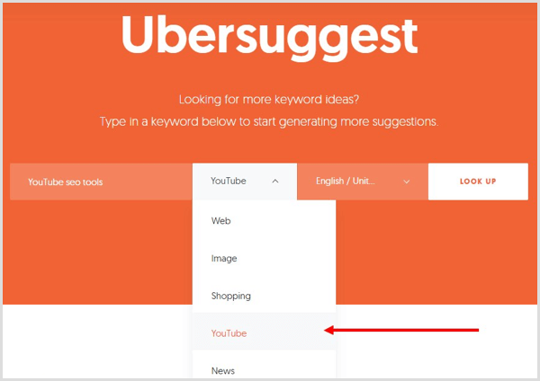 Do a keyword search with Ubersuggest.
