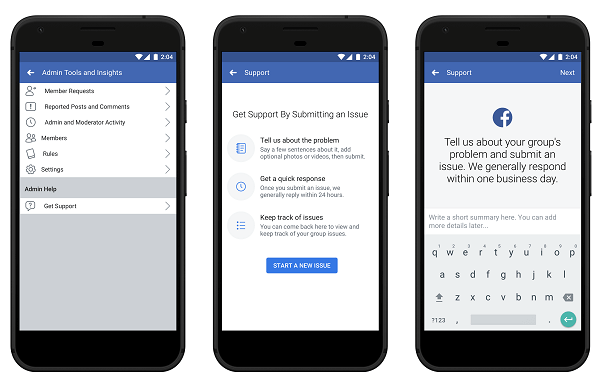 Facebook enhances admin resources and support for groups.