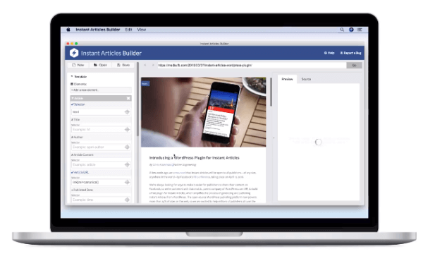 Facebook rolls out Instant Articles Builder Tool.