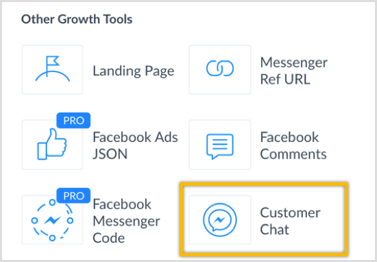 ManyChat Customer Chat growth tool