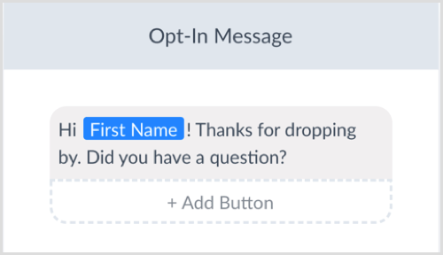 ManyChat edit opt-in message