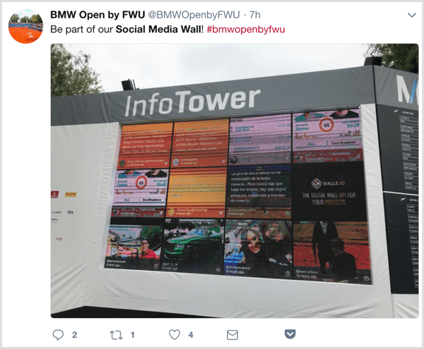 Display posts from event attendees on a social media wall.