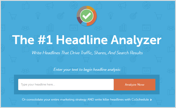 CoSchedule Headline Analyzer search box