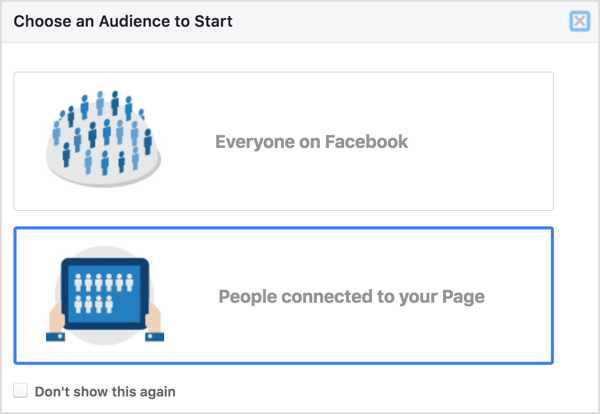 Select People Connected to Your Page in Facebook Audience Insights.