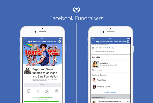 Facebook pages for brands and public figures can now use Facebook’s fundraisers to raise money for nonprofit causes, and nonprofit organizations can do the same on their own pages.