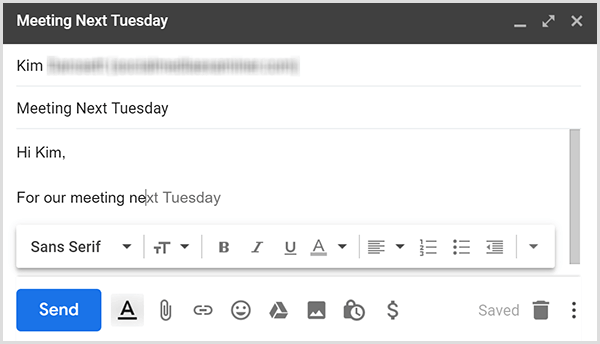 Gmail Smart Compose uses predictive text to help you write emails quickly.