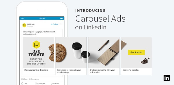 LinkedIn rolled out new carousel ads for Sponsored Content that can include up to 10 customized, swipeable cards.