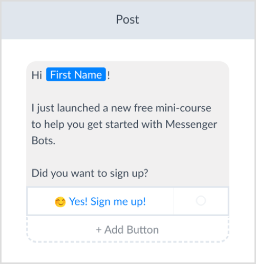 create sequence for Messenger bot with ManyChat