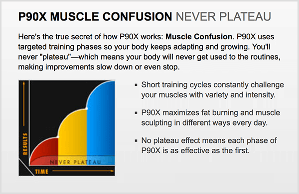 P90X used the term muscle confusion to generate curiosity.