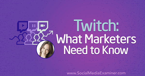 Twitch: What Marketers Need to Know featuring insights from Luria Petrucci on the Social Media Marketing Podcast.