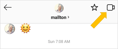 Open any direct message conversation on Instagram and look for the video camera icon in the top right.