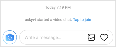 Instagram live video chat Tap to Join link