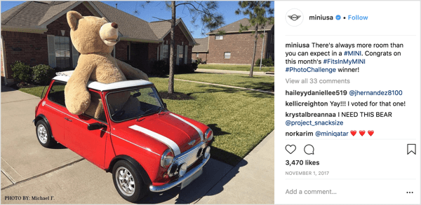 ALTThis user photo won MINI's #FitsInMyMINI monthly photo challenge.