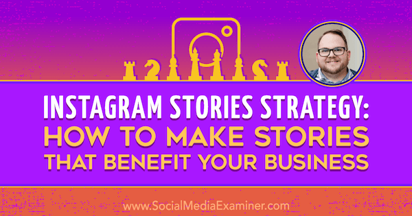 Instagram Stories Strategy: How to Make Stories That Benefit Your Business featuring insights from Tyler J. McCall on the Social Media Marketing Podcast.