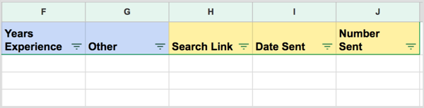 Keep track of your LinkedIn targeting and outreach with a campaign spreadsheet.