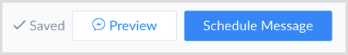 Click the Schedule Message button in the top right.