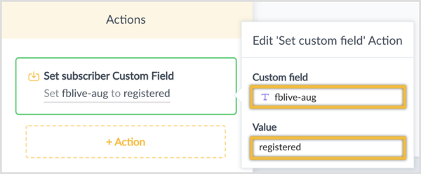 Create a new custom field and set the value.
