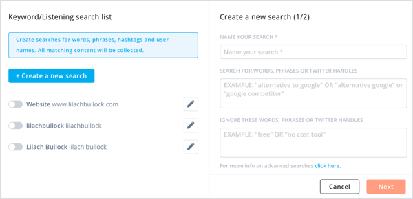 Use your social media management tool to monitor keywords that will help you identify prospective social media influencers. 