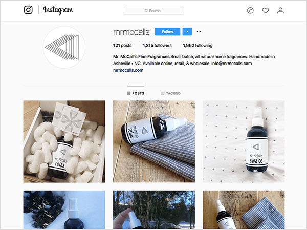 Tyler J. McCall had an Instagram profile for a product he used to sell, Mr. McCall’s Fine Fragrances.