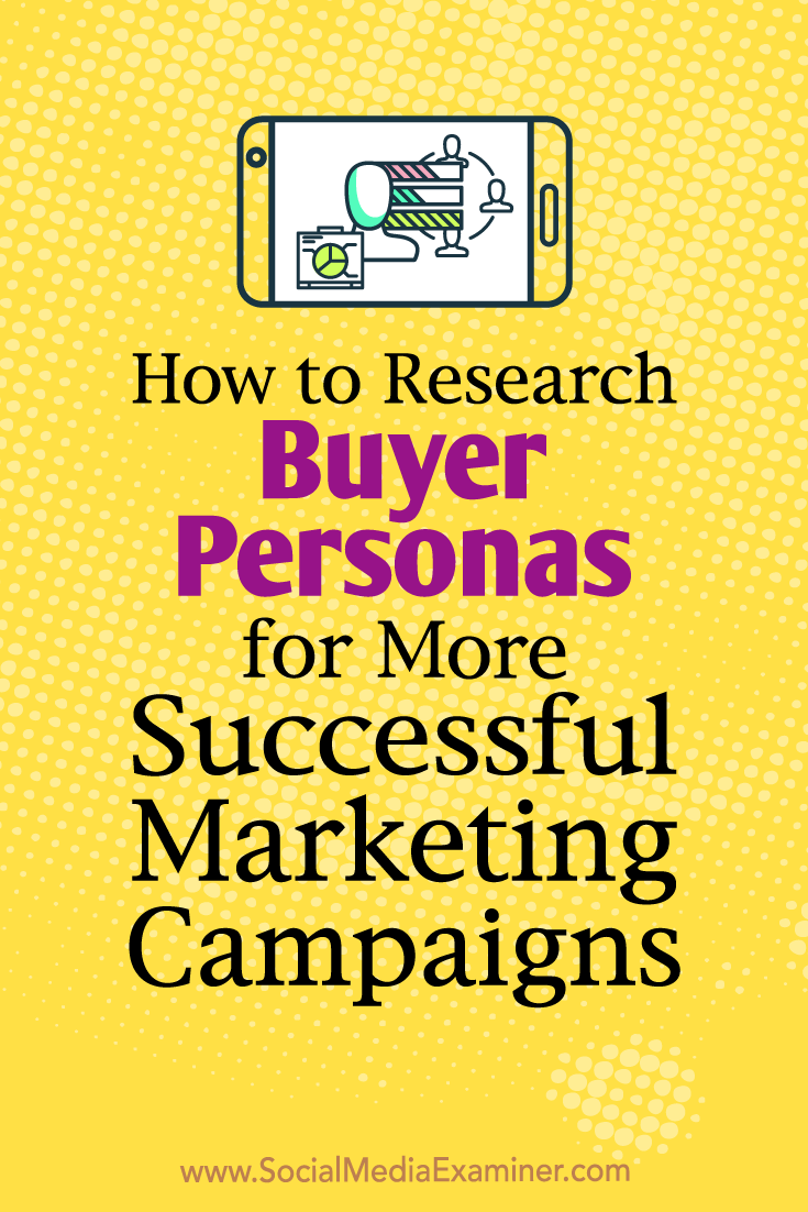 Learn how to research buyer personas to reveal preferences and behaviors that will help you deliver successful, targeted social media campaigns.