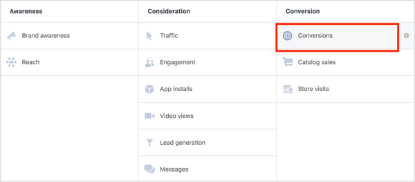 Target this audience with the Conversions objective.