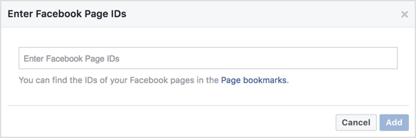 Enter the page ID number that corresponds with the Facebook page tied to ManyChat where you received this data.