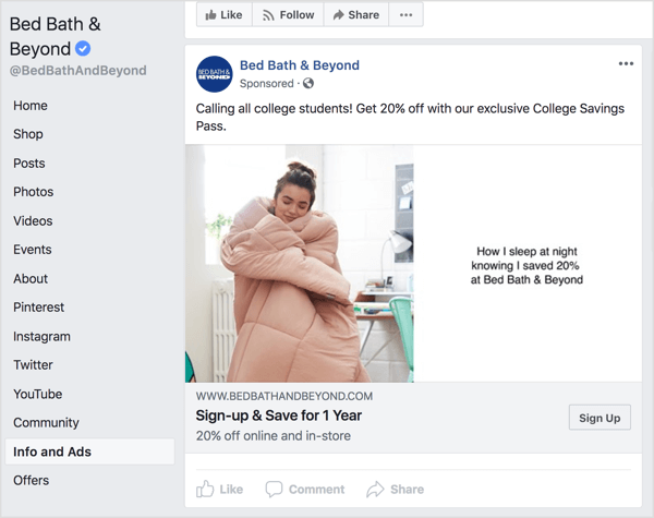 If someone sees that only one section of your audience is getting a discount (like this discount for college students from Bed Bath & Beyond), they might get frustrated, even if the discount is warranted.