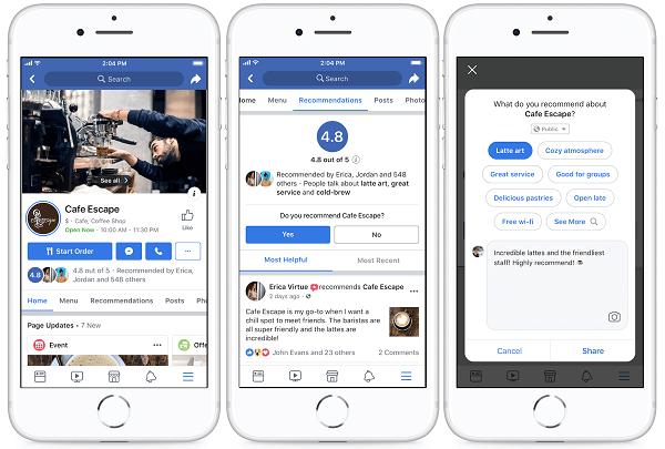 Facebook hat die Seiten von mehr als 80 Millionen Unternehmen auf seiner Plattform neu gestaltet, um es den Menschen zu erleichtern, mit lokalen Unternehmen zu interagieren und das zu finden, was sie am meisten benötigen.