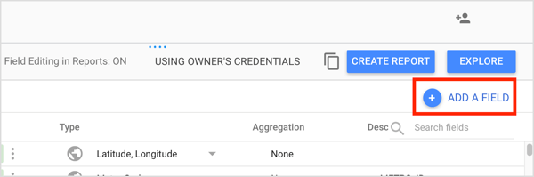 Click Add a Field in the upper-right corner.