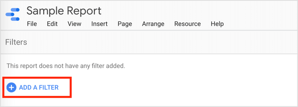 Click Add a Filter.