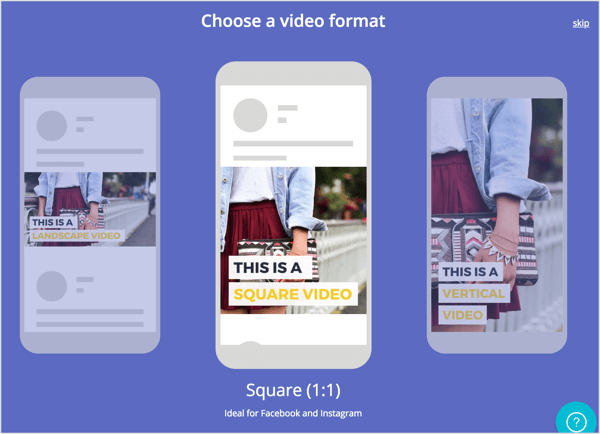 Choose a video format.