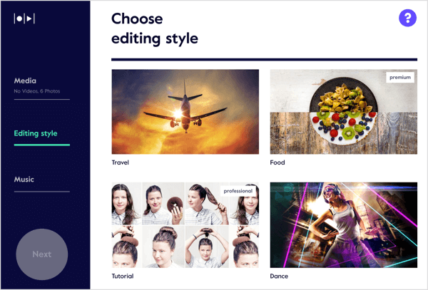 Choose from 56 templates and styles for your video in Magisto. 