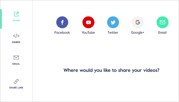 Share your video on social media, generate a shareable link, email it, or embed it on your website.