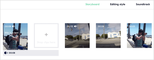 Edit, trim, and rearrange clips and preview your video in the Magisto storyboard editor.