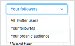 Adjust the analytics filter from Your Followers to Your Organic Audience to see the data about your entire audience, not just your followers. 