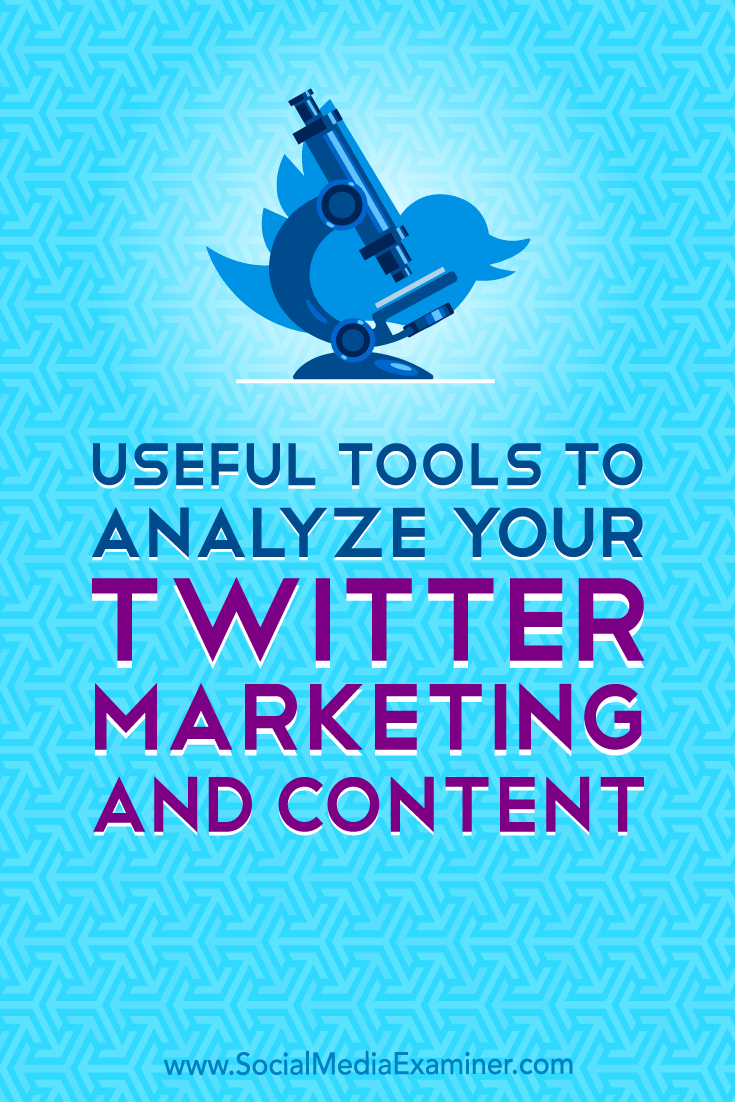 Discover tools that will help you analyze Twitter audience makeup and engagement data to deliver the Twitter content your audience values most.