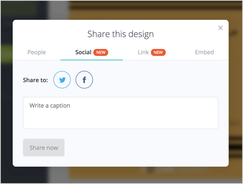  Publish your image directly to Facebook or Twitter right from Canva. 