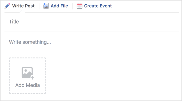 Once you've created a unit, you can write a post, upload a file, or create an event.