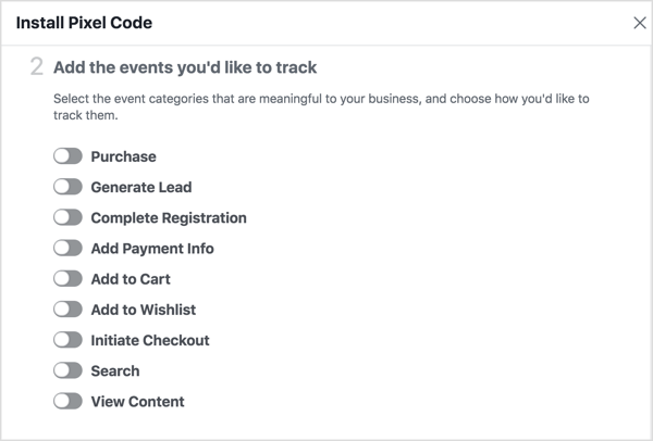 To run Facebook dynamic ads, you need to create additional events.