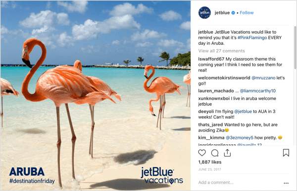 This Instagram post shows a beautiful photo of a beach.