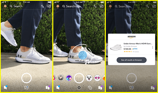 Snapchat is testing a new way to search for products on Amazon right from the Snapchat camera.