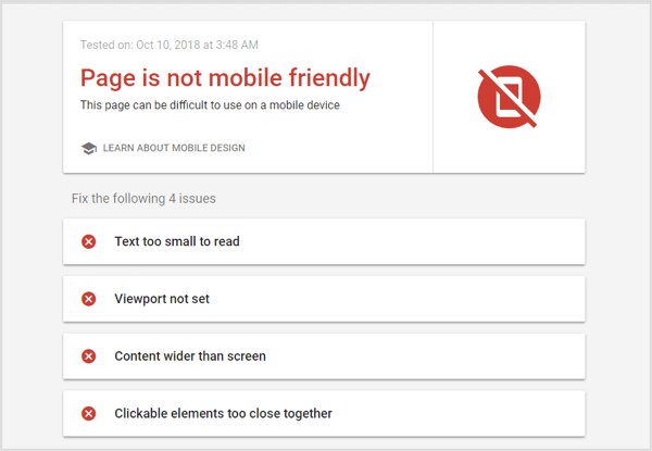 Run a Google Mobile-Friendly Test to optimize your landing page.