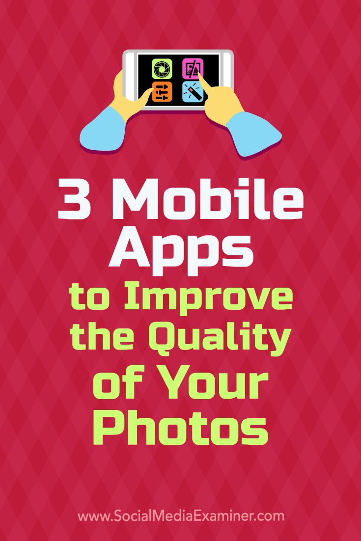 Discover three mobile apps that help you edit and deliver professional-looking photographs for your social media accounts.