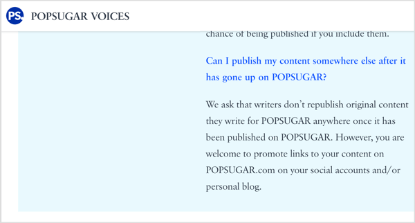 Check a site's writer guidelines or publication terms to see if they allow you to republish a guest post on your blog. 