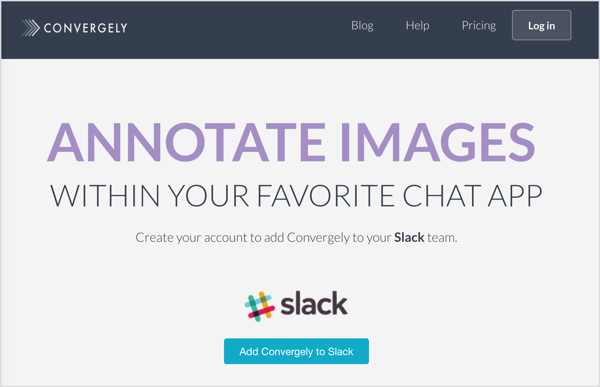 Fügen Sie Convergely zu Slack hinzu.