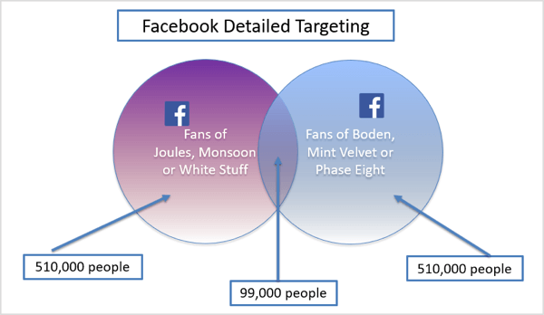 Graphic of Facebook detailed targeting example