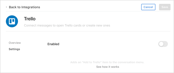 Install the Trello integration in the Front app.