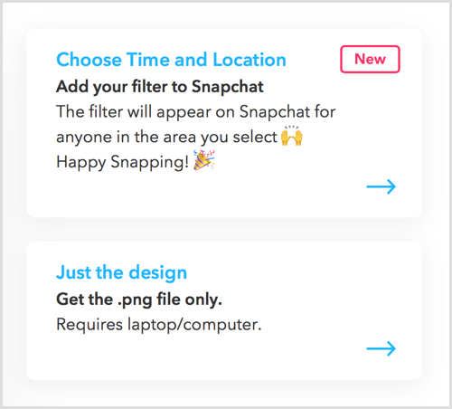 pepper filters choose time and location